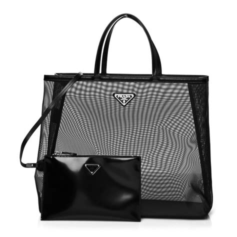 prada bag mesh|Prada mesh tote bag.